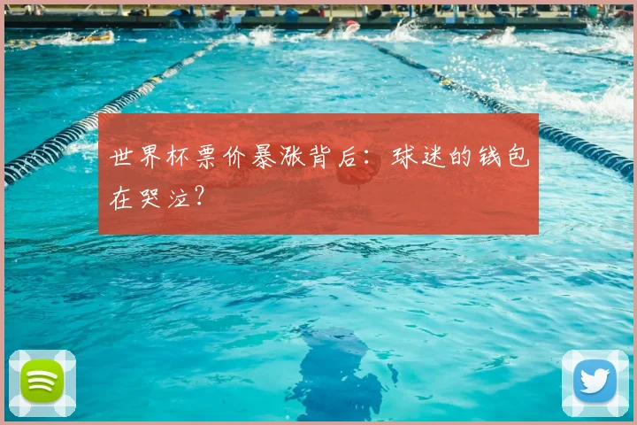 世界杯票价暴涨背后:球迷的钱包在哭泣?